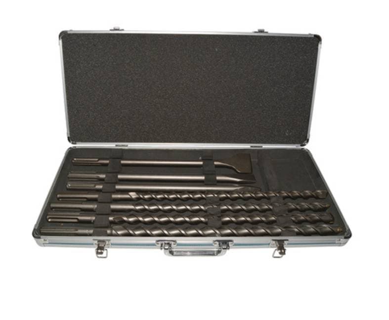 7‑piece set of chisels and SDS‑Max drill bits